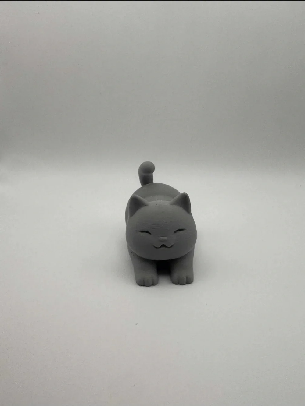 Gray Cat Figurine Decorative Pet Statue